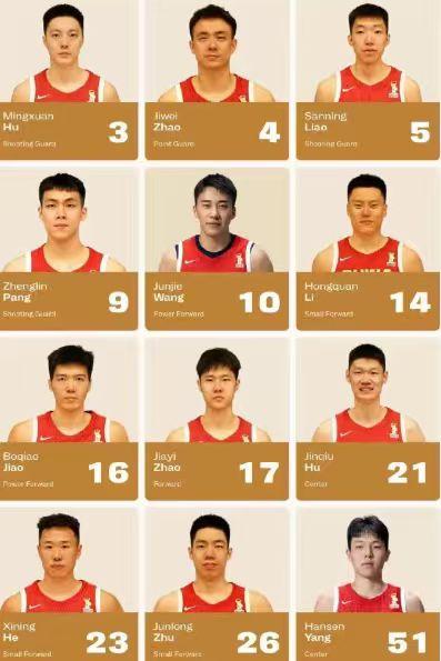 乐竞体育中国男篮公布世预赛12人名单